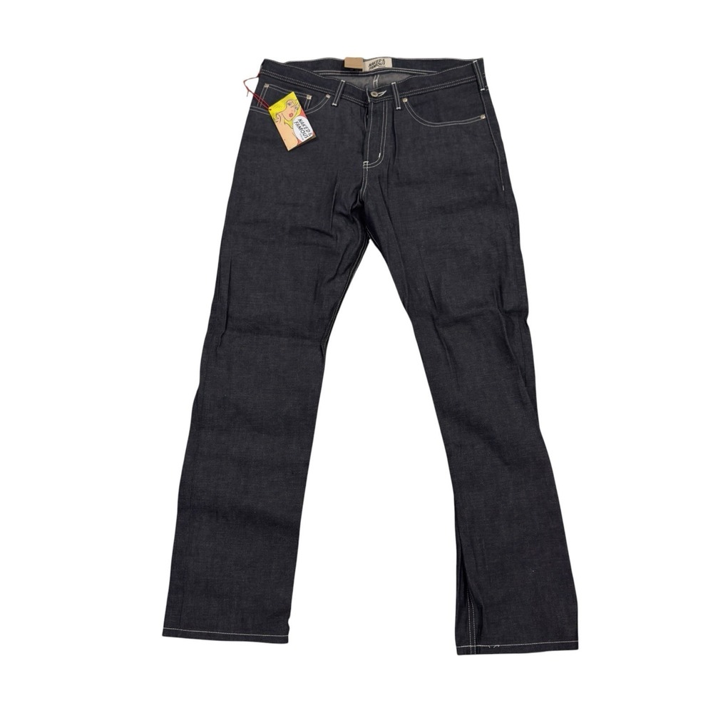 Naked & Famous NEW Mens 36 Weird Guy Japanese Selvedge Blue Jay Button Fly Jeans